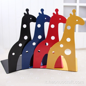 Leggio creativo giraffa in metallo con simpatica forma di animale